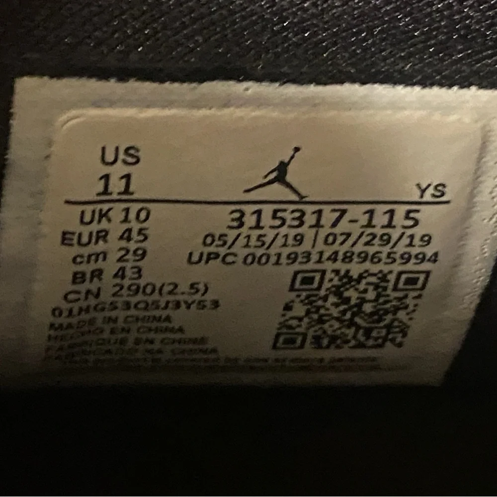 Nike Air Jordan B’Loyal White Court Purple Black 315317-115 Mens 11